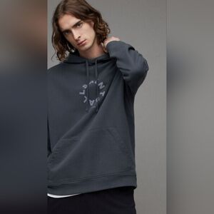 Size S - ALLSAINTS Tierra Pullover Circle Logo Hoodie